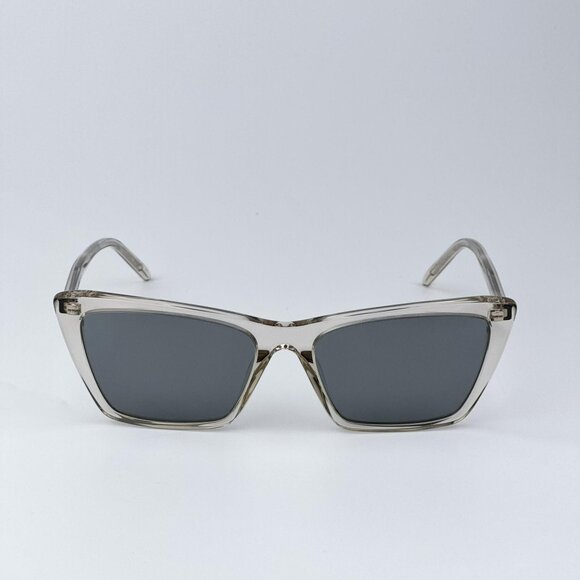 Saint Laurent SL737 MICA THIN 004 Men BRAND NEW Sunglasses Transparent Beige - Picture 1 of 14